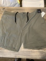 Treasure Bond Olive Grove High waisted Elastic Slim Fit Drawstring Short... - $24.74