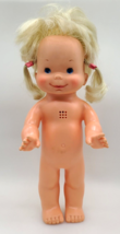 Whoopsie Baby Doll Vinyl 14&quot;, Vintage 1978 Ideal Toy Raises Pig Tails, H... - $15.52