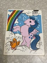 Vtg Playskool My Little Pony Tray Thick Frame Puzzle Sprinkles Duck Soup. USA - £11.55 GBP