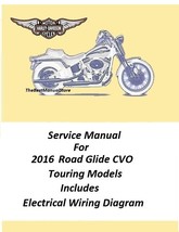 2016 Harley Davidson Road Glide CVO Touring Models Service Manual  - $28.95
