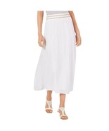 JM Collection Womens M Bright White Gold Detail Side Slit Maxi Skirt NWD... - €21,01 EUR