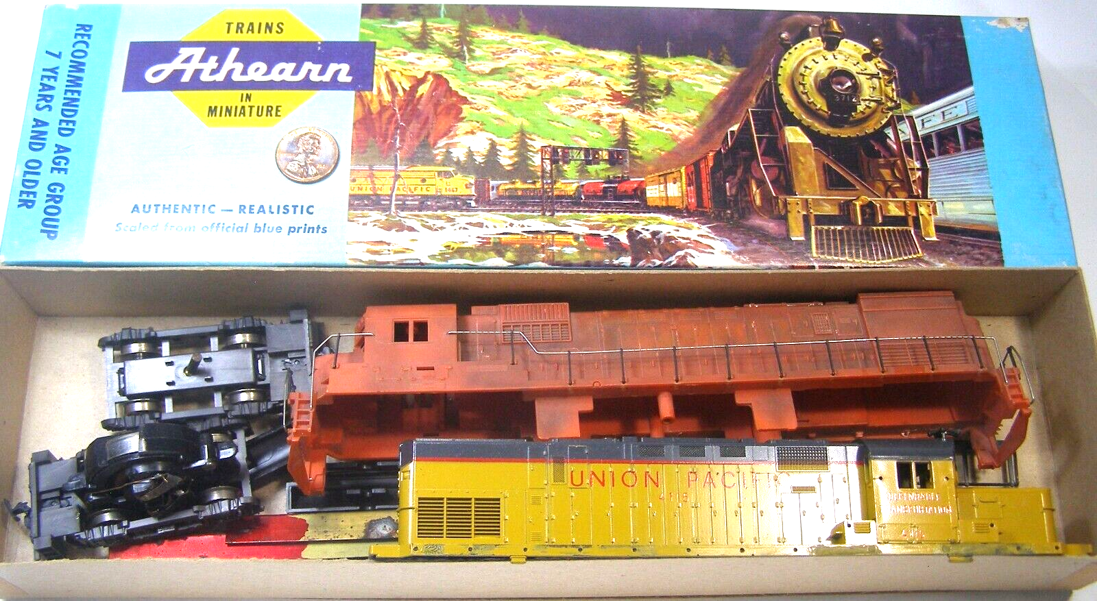 Athearn HO Model Locomotive Shells w/Parts Alco U.P. &amp; Power Truck Wheel... - $54.95