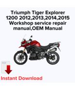 Triumph Tiger Explorer 1200 2012,2013,2014,2015 Workshop service repair ... - $27.36 CAD