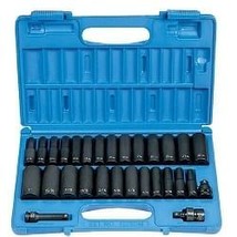 Grey Pneumatic 3/8 Inch Drive 29 Piece Deep SAE/Metric Socket Set - $6,565.00 MXN