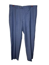 Samuelsohn Mens Dress Pants Wool Flat Front Straight Leg High-Rise Blue ... - £29.09 GBP