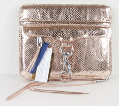 Rebecca Minkoff MAC Rose Gold Shine Snake Embossed Leather iPad Case Folio NWT  - £73.69 GBP