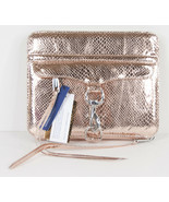 Rebecca Minkoff MAC Rose Gold Shine Snake Embossed Leather iPad Case Fol... - £73.92 GBP