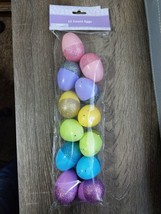 12 CT Glitter Easter Eggs Plastic~New~Shipsn24 - £5.12 GBP