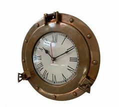 Marine Brass Ship Porthole Clock Nautical Wall Clock Home Decorative (12&quot; inches - £53.35 GBP