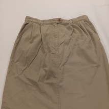 Pendleton Original Women's Beige/Khaki Cotton Rear Slit Denim Skirt Size 12 image 11