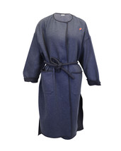 Zadig &amp; Voltaire Belted Coat In Wool Women Blue Xs - £140.28 GBP