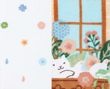 2 Different Cotton Printed Towels (15&quot;x26&quot;) SPRING,CAT IN THE BATH OF FL... - $14.84