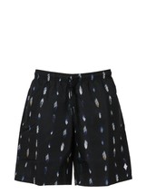 MARCELO BURLON COUNTY OF MILAN Feather-print Swim Shorts In Black-Size XL - £125.80 GBP