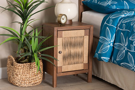 Lissette Walnut Brown Finished Bayur Wood Nightstand - $159.00