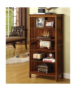 Gorgeous Antique Oak Media Storage Cabinet - Solid Wood 5-Shelf Bookcase - $4,533.22 MXN