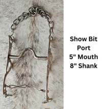 Vintage Western Show Bit 5" Mouth Medium Port Rein Chain Bit Missing Concho image 2