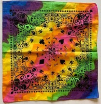 6 Rainbow Mosaic Bandana Cotton Face Mask Cover Headwrap Scarf Lot Bandanna - $30.39
