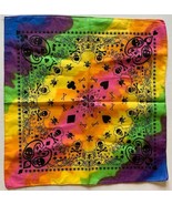 6 Rainbow Mosaic Bandana Cotton Face Mask Cover Headwrap Scarf Lot Bandanna - £25.17 GBP