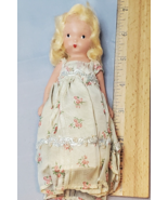 Nancy Ann Story Book Bisque Doll Blonde Jointed Arms 5.5&quot; Rosebud Dress ... - £21.64 GBP