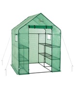 2 Tiers 8 Shelves Mini Walk In Portable Outdoor Greenhouse Plant House, ... - $2,944.12 MXN