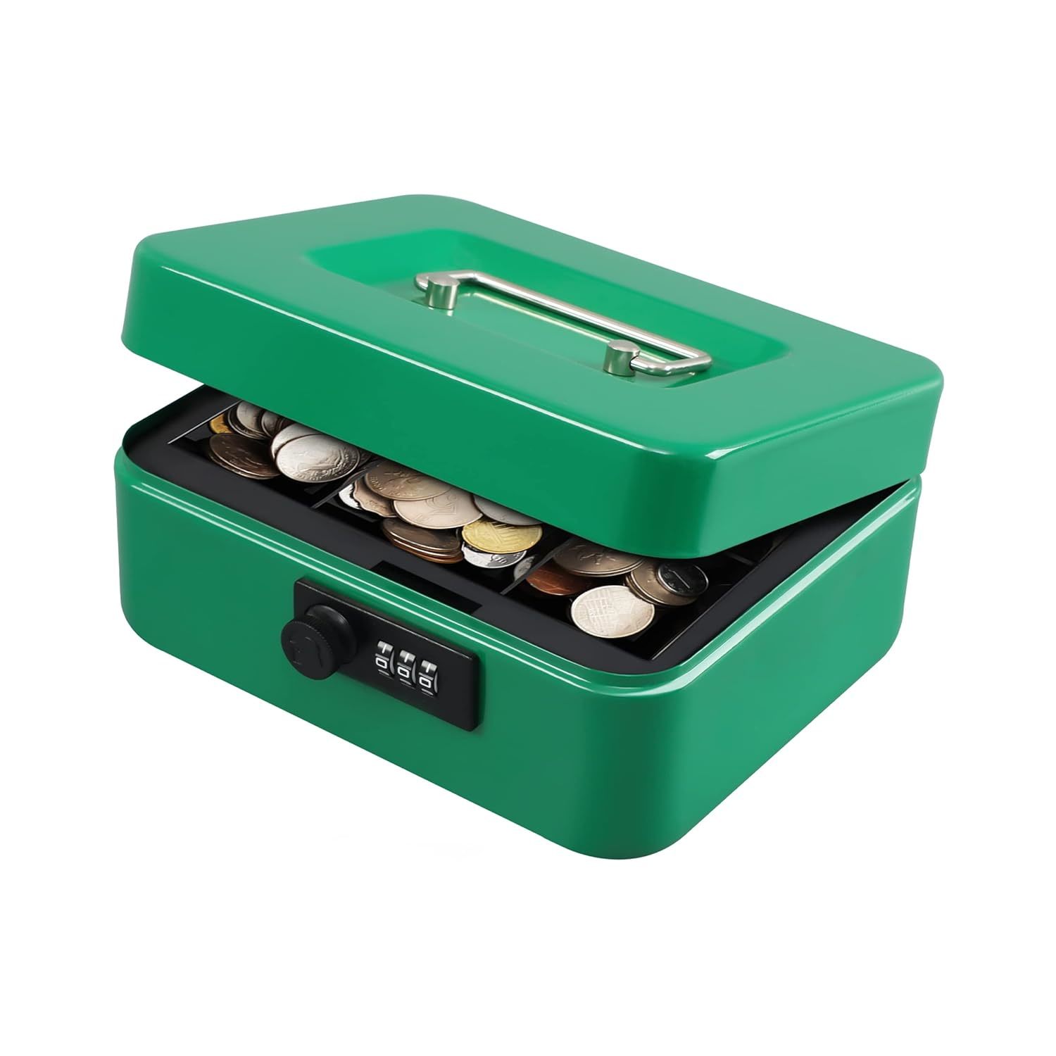Primary image for Cash Box With Combination Lock,Safe Metal Box For Money,Storage Lock Box With Mo