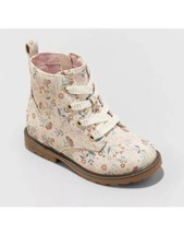 Toddler Girls&#39; Giovanna Floral Print Zipper Combat Boots - Cat &amp; Jack - ... - £13.15 GBP