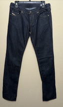 Diesel Lowky Jeans Womens W29 L34 Blue Denim Low Rise Stretch Slim Strai... - $53.55