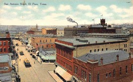 San Antonio Street El Paso Texas 1910c postcard - £5.17 GBP