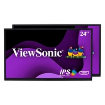 ViewSonic VG2448A-2-H2 24&quot; 1920x1080 FHD Monitor 2/pk Head Only No Stand - £382.16 GBP