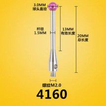 3.0mm Ruby Ball Tips 20mm Long CMM Ceramic Stylus M2 CMM Touch Probe 4160 - £13.49 GBP