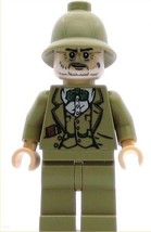 Minifigure Indiana Jones Minifigure Henry Jones Sr. Dark Tan Pith Helmet - £18.74 GBP