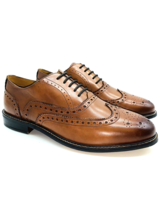 Thomas &amp; Vine Men Franklin Wingtip Oxford Dress Shoes- Cognac, US 10 - $50.74