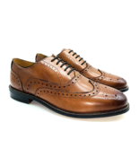 Thomas &amp; Vine Men Franklin Wingtip Oxford Dress Shoes- Cognac, US 10 - £39.81 GBP