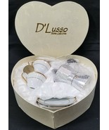 I) D&#39;Lusso Home Collection Espresso Demitasse Coffee Cup Saucer Heart Gi... - £15.52 GBP