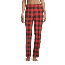 Sleep Chic Women&#39;s Minky Pajama Pants Red Buffalo Size Large Super Soft NEW - £14.17 GBP