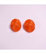 Orange Bakelite Clip On Earrings Germany Vintage - $33.94 CAD