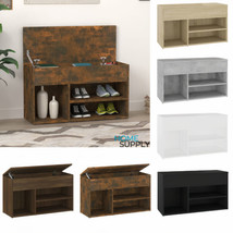 Modern Wooden Hallway Shoe Storage Bench Unit Organiser Cabinet With Lif... - £47.63 GBP+