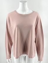 Madewell Saunter Sweatshirt Top Sz XL Blush Pink Drop Shoulder Long Sleeve - £23.33 GBP
