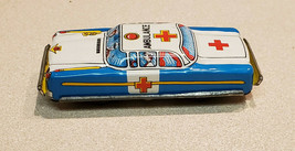 Vintage Noumra (TN) Japan, Tin Litho Fristion 4&quot; Ambulance Car - £38.87 GBP