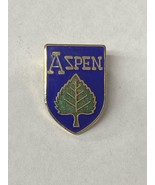 1979 Aspen Leaf Shield Ski Hat Lapel Pin Colorado Resort Souvenir Skiing - $714.84 MXN