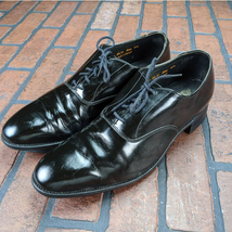 Paul Stewart 10.5 Black Dress Shoes England Made Bench Crafted Vintage - $113.84