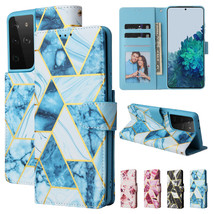 For Samsung Galaxy S21/S21 Plus/Ultra Magnetic Leather Flip Wallet Case Cover - £36.96 GBP