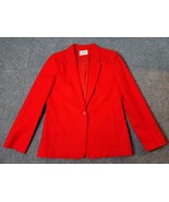 Vintage Miss Pendleton Women&#39;s 6 Red 100% Virgin Wool Blazer Suit Jacket... - £25.71 GBP