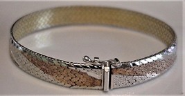 STERLING SILVER Bangle Bracelet Italy 7&quot; EC - $75.00