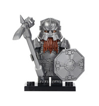 1pcs LOTR Erebor Royal Guards Dwarf Warrior Custom Minifigure Toys - £2.81 GBP