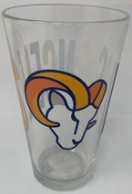 Los Angeles Rams Glass Mug - 16 oz, NFL Official Beverage Pint, Yellow/Blue - $16.99