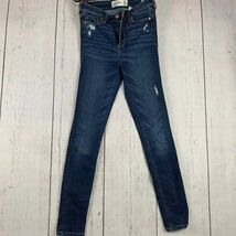 Abercrombie &amp; Fitch Jeans Women 25/29 Blue Skinny Fit High Rise Pants Denim - $18.05 CAD