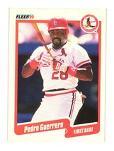 1990 Fleer #250a Pedro Guerrero St. Louis Cardinals - $3.00