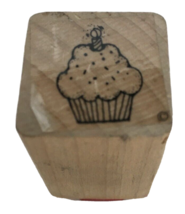 CTMH DOTS Rubber Stamp Cupcake with Candle Birthday Card Making Gift Tag Small - £2.79 GBP