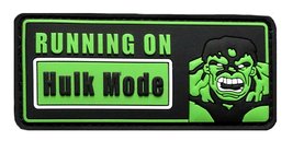 Running on Hulk Mode 3D PVC Rubber Hook Patch - £7.85 GBP